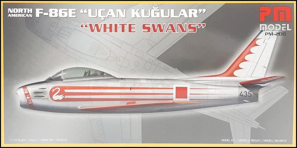 PM Model 208 1/72 Ölçek, NA F-86E Sabre Avcı Uçağı, Plastik Model kiti