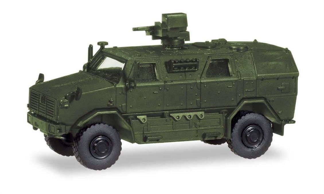 Herpa 746168 1/87 Ölçek, ATF Dingo, FLW 100 Silahlı, Zırhlı Personel Taşıyıcı, Sergilemeye Hazır Model Araç