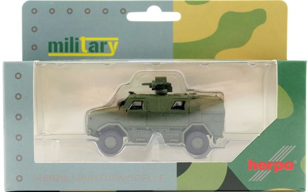 Herpa 746168 1/87 Ölçek, ATF Dingo, FLW 100 Silahlı, Zırhlı Personel Taşıyıcı, Sergilemeye Hazır Model Araç