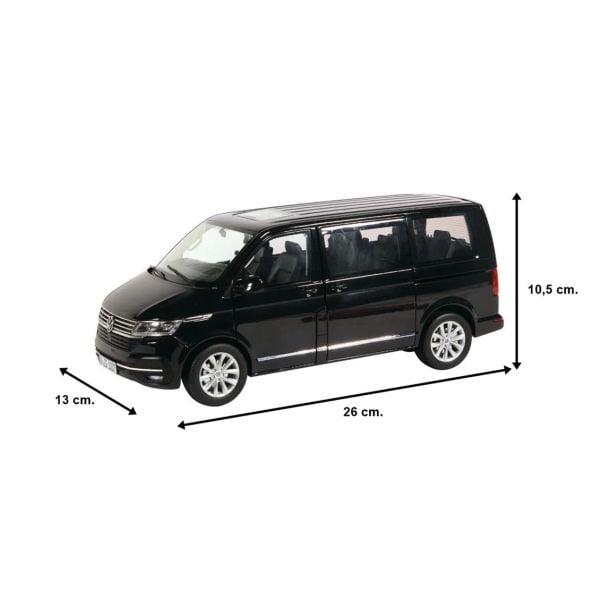 NZG LX10170050 1/18 Ölçek, VW T 6.1 Multivan Highline, Siyah, Sergilemeye Hazır Metal Minibüs Modeli