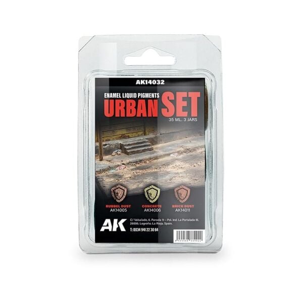 AK 14032 3x35 ml. Kentsel Ortamlar, Enamel Sıvı Pigment Seti