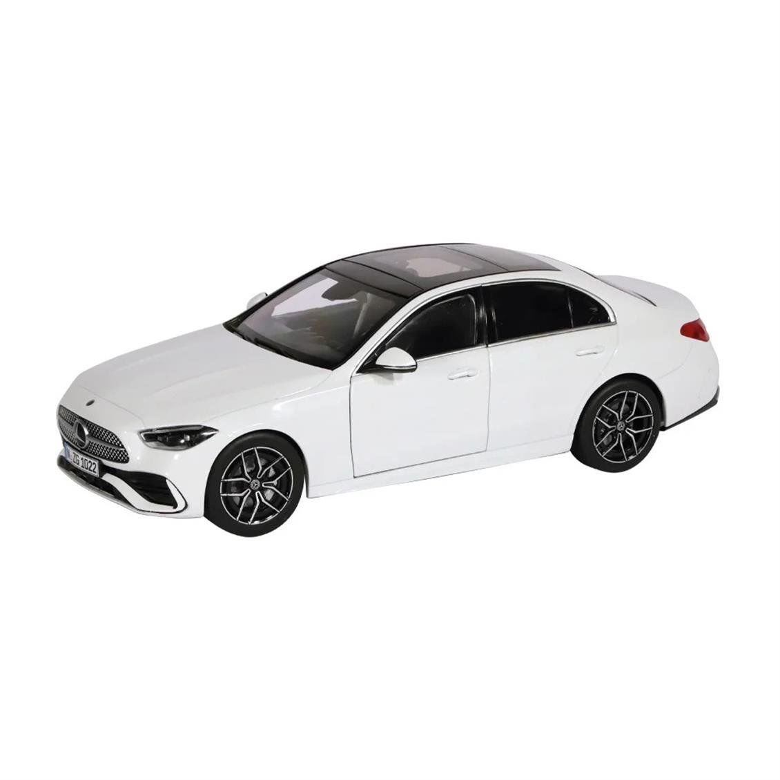 NZG PM10220041 1/18 Ölçek, Mercedes-Benz C-Class, Beyaz, Sergilemeye Hazır Metal Araba Modeli