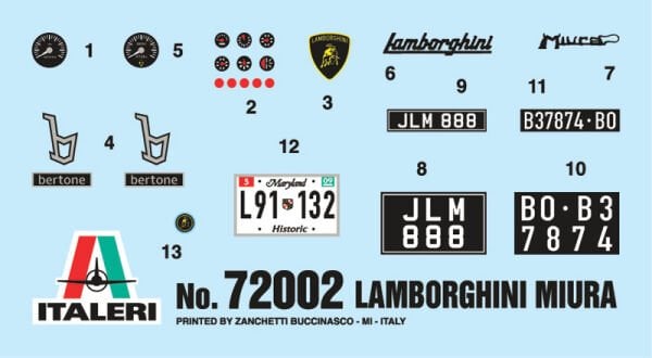 LAMBORGHINI MIURA - MODEL SET - STARTER KIT