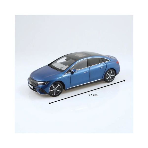 NZG PM10230021 1/18 Ölçek, Mercedes-Benz EQE, Metalik Mavi, Sergilemeye Hazır Metal Araba Modeli