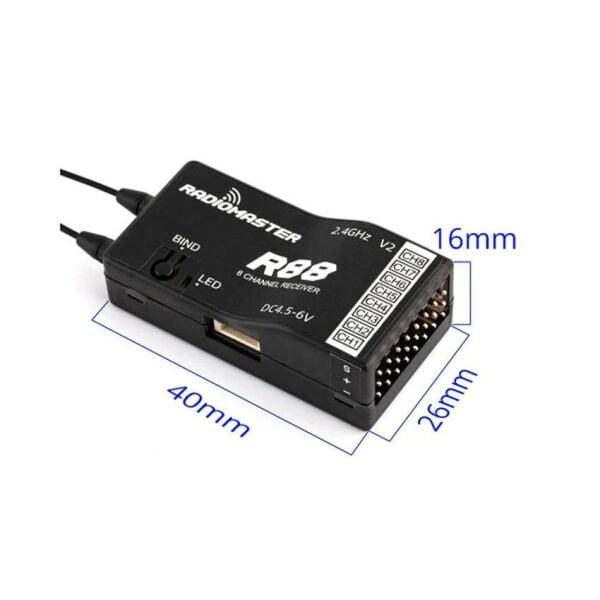RadioMaster R88 V2 PWM 8-Kanal Alıcı 2.4Ghz