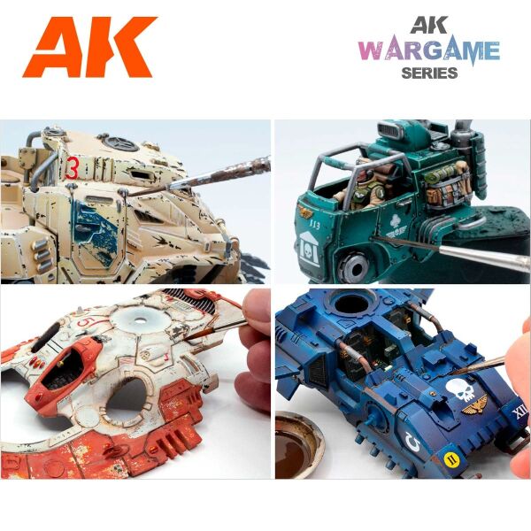AK 14210 35 ml. Greyish Green Wash, Wargame Serisi Eskitme Efekti