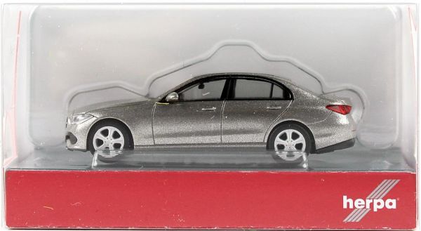 Herpa 430913 1/87 Ölçek, MB C-Klasse, Gümüş Metalik, Sergilemeye Hazır Model Araç