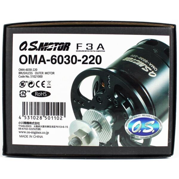 OS Engines 51021000 OMA-6030-220W Fırçasız, Outrunner Elektrik motoru