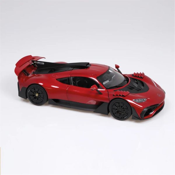 NZG PM10670011 1/18 Ölçek, Mercedes-Benz AMG One (Race), Patagonya Kırmızısı, Sergilemeye Hazır Metal Yarış Arabası Modeli