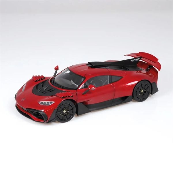 NZG PM10670011 1/18 Ölçek, Mercedes-Benz AMG One (Race), Patagonya Kırmızısı, Sergilemeye Hazır Metal Yarış Arabası Modeli