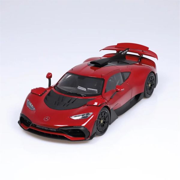 NZG PM10670011 1/18 Ölçek, Mercedes-Benz AMG One (Race), Patagonya Kırmızısı, Sergilemeye Hazır Metal Yarış Arabası Modeli