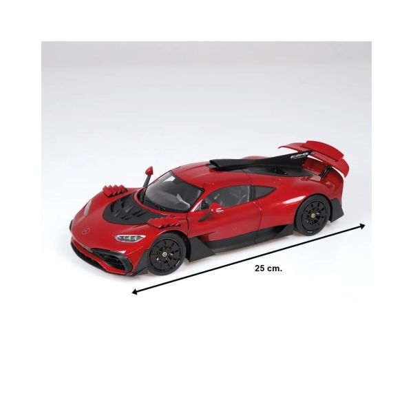 NZG PM10670011 1/18 Ölçek, Mercedes-Benz AMG One (Race), Patagonya Kırmızısı, Sergilemeye Hazır Metal Yarış Arabası Modeli