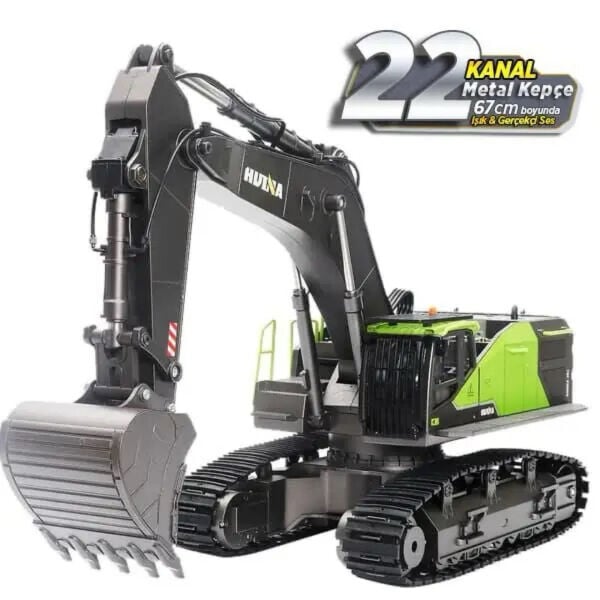 Huina 1593 Ekskavatör 1/14 22 Kanal Metal Kepçeli