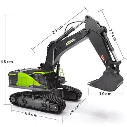 Huina 1593 Ekskavatör 1/14 22 Kanal Metal Kepçeli