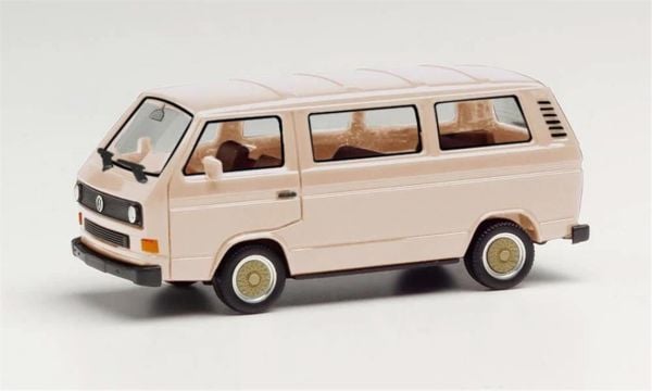 Herpa 420914-002 1/87 Ölçek, VW T3 Minibüs, Bej, Sergilemeye Hazır Model Araç