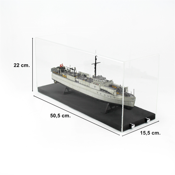 QD407 1/72 Ölçek, German S-Boat, 1939-45 Alman Torpido Botu, Camekanlı, Sergilemeye Hazır, Plastik Gemi Modeli