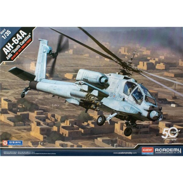 Academy 12129 1/35 AH-64A ANG (South Carolina) Helikopter, Plastik Model Kiti