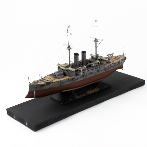 QD406 1/350 Ölçek, IJN Mikasa 1904 Japon Savaş Gemisi, Camekanlı, Sergilemeye Hazır, Plastik Gemi Modeli
