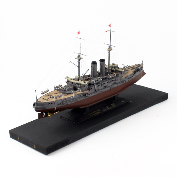 QD406 1/350 Ölçek, IJN Mikasa 1904 Japon Savaş Gemisi, Camekanlı, Sergilemeye Hazır, Plastik Gemi Modeli