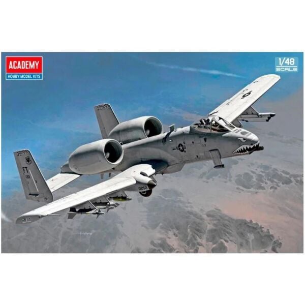 Academy 12348 1/48 USAF A-10C (75th FS Flying Tigers) Savaş Uçağı, Plastik Model Kiti