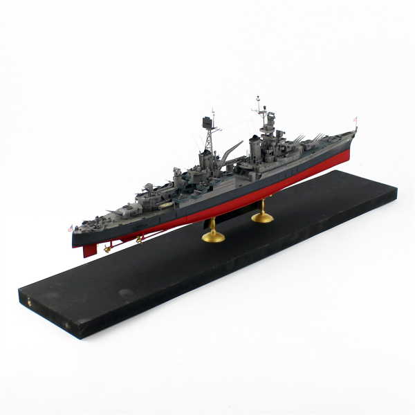 QD408 1/350 Ölçek, USS Indianapolis Savaş Kruvazörü, Camekanlı, Sergilemeye Hazır, Plastik Gemi Modeli