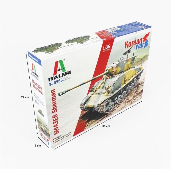 Italeri 6586S 1/35 Ölçek, M4A3E8 Sherman ( Kore Savaşı ) Tank, Plastik Model kiti