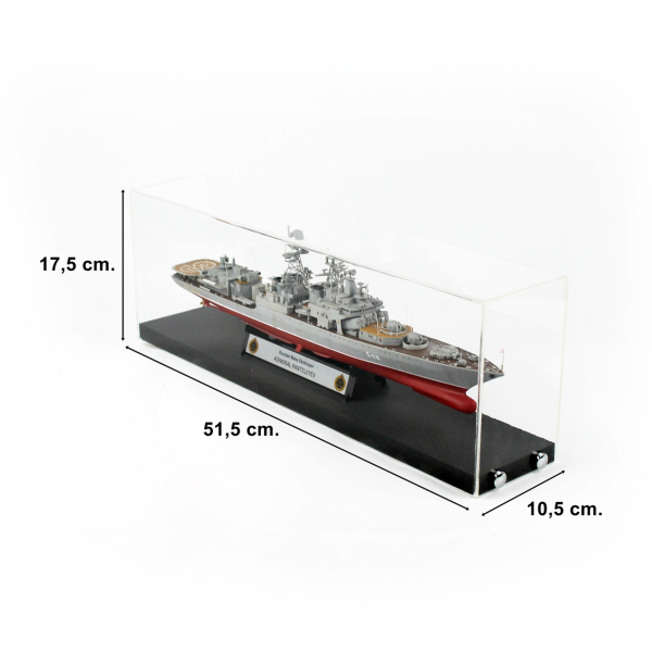 QD411 1/350 Ölçek, Admiral Panteleyev Rus Deniz Kuvvetleri Kruvazörü, Camekanlı, Sergilemeye Hazır, Plastik Gemi Modeli