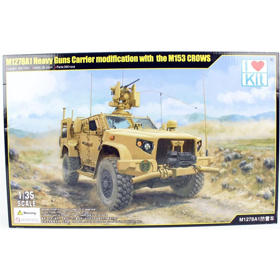 I Love Kit 63537 1/35 Ölçek, M1278A1, (M153 CROWS) Ağır Silahlı Zırhlı Araç, Plastik Model kiti