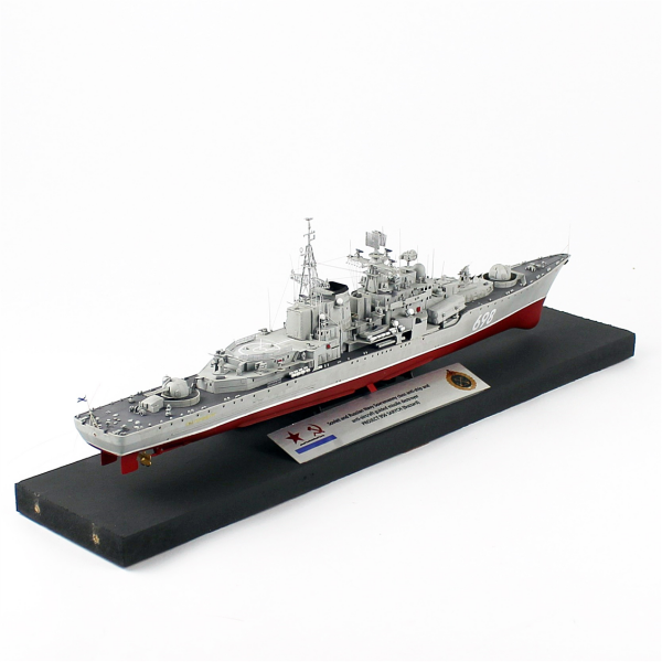 QD412 1/350 Ölçek, Project 956 Sarych, Rus Uçaksavar ve Füze Kruvazörü,  Camekanlı, Sergilemeye Hazır, Plastik Gemi Modeli