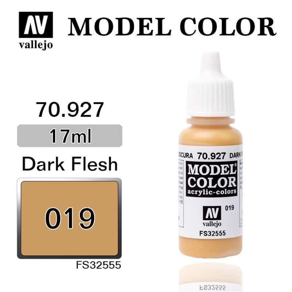 Vallejo 70927 18 ml. (18) Dark Flesh-Matt, Model Color Serisi Model Boyası