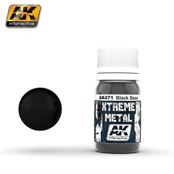 AK 471 30 ml. Siyah Taban, Xtreme Metal Serisi Model Boyası