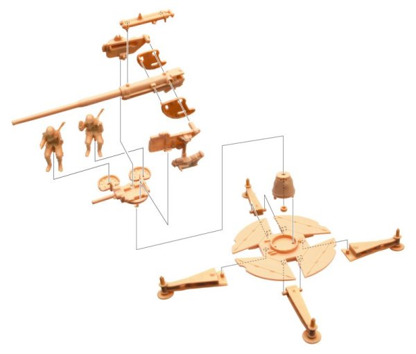 ITALIAN 90/53 GUN with CREW