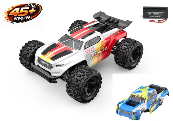 MJX 1/18 Hyper GO 18208 4x4 Fırçalı Motor ve Escli, 2.4 Ghz. Uzaktan Kumandalı Arazi Aracı +Full Paket