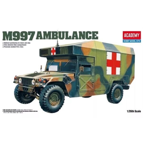 Academy 13243 1/35 M997 Maksi Askeri Ambulans, Plastik Model Kiti