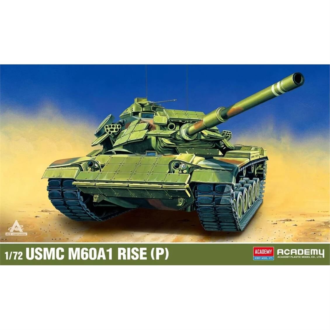 Academy 13425 1/72 USMC M60A1 RISE (P) Tankı, Plastik Model Kiti