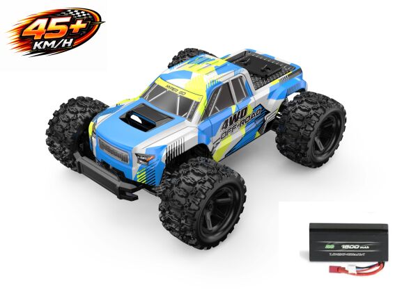 MJX 1/18 Hyper GO 18208 4x4 Fırçalı Motor ve Escli, 2.4 Ghz. Uzaktan Kumandalı Arazi Aracı +Ekstra Bataryalı