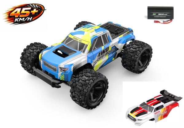 MJX 1/18 Hyper GO 18208 4x4 Fırçalı Motor ve Escli, 2.4 Ghz. Uzaktan Kumandalı Arazi Aracı +Full Paket