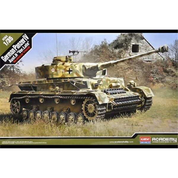 Academy 13528 1/35 German Panzer ? Ausf.H (Ver.Late) Tankı, Plastik Model Kiti