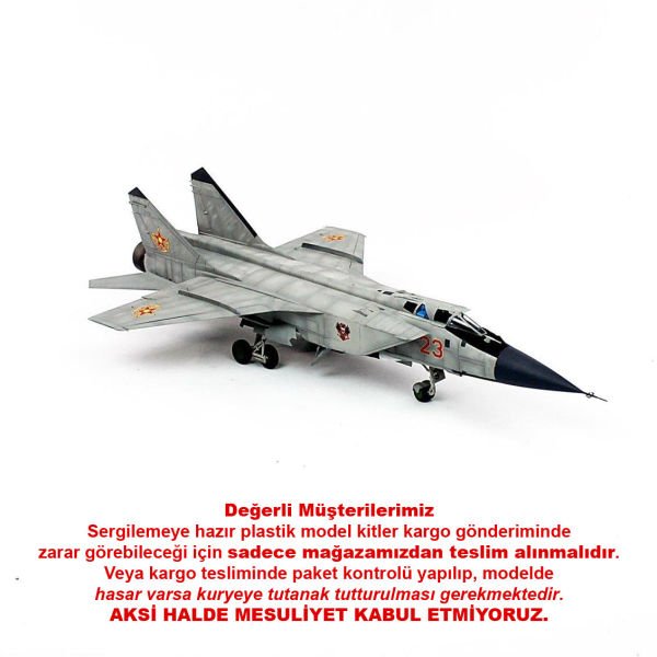 QD161 1/48 Ölçek, Mig-31 Sergilemeye Hazır Plastik Uçak Maketi
