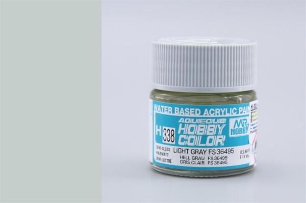 Mr.Hobby H-338 10 ml. Light Gray FS36495, Aqueous Serisi Model Boyası
