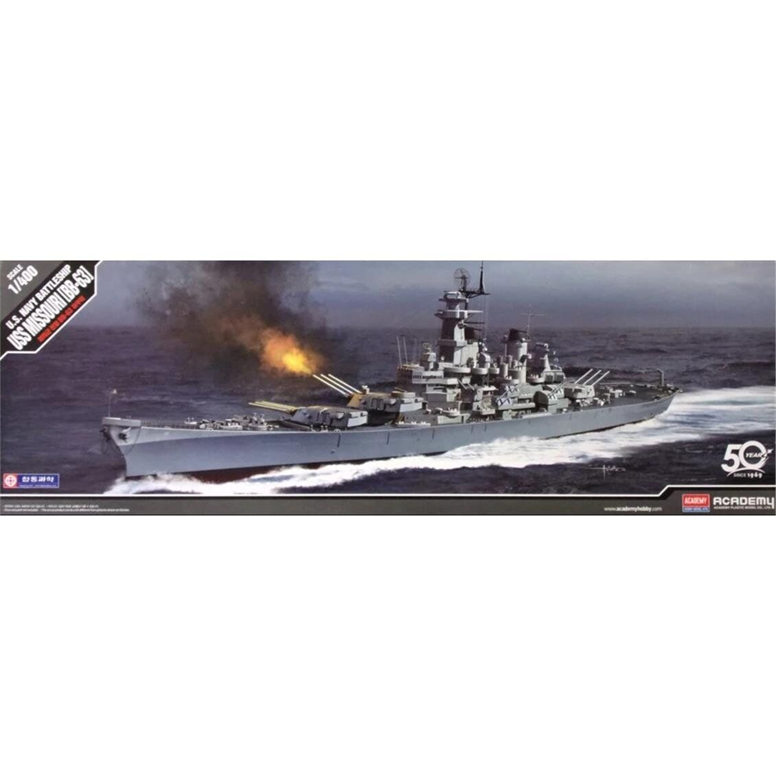 Academy 14401 1/400 USS Missouri BB-63 Savaş Gemisi, Plastik Model Kiti