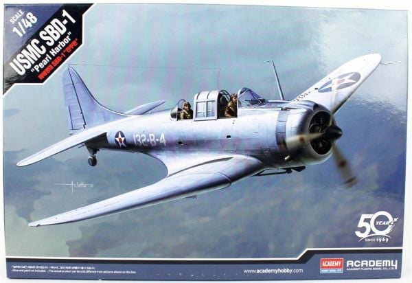 Academy 12331 1/48 Ölçek, USMC SBD-1 (Pearl Harbor) Savaş Uçağı, Plastik Model kiti
