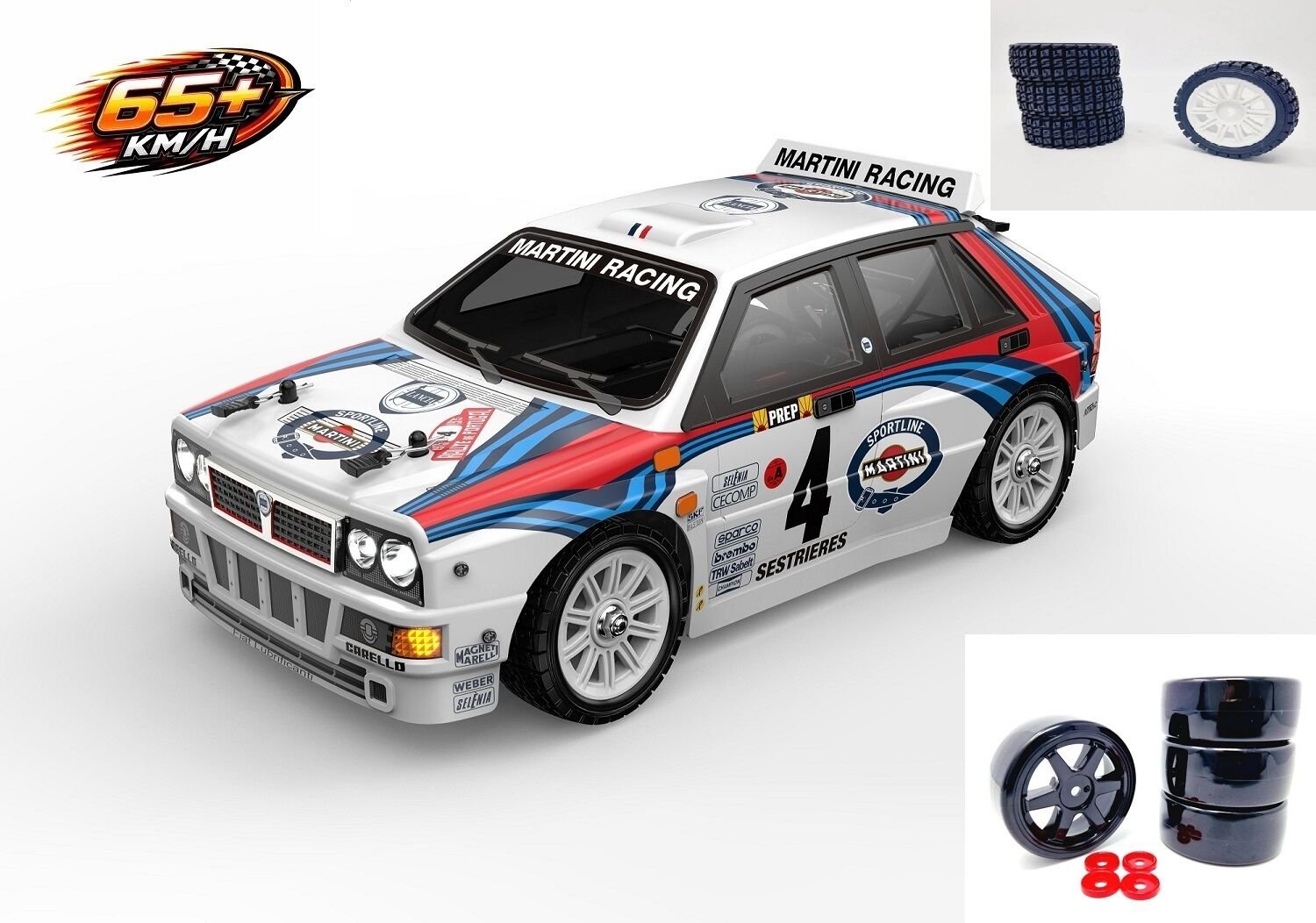 MJX 1/14 Lancia Delta 14302 Hyper Go 4x4 Fırçasız (Brushless) Motor ve Escli, 2.4Ghz Uzaktan Kumandalı Ralli Aracı +Full Paket