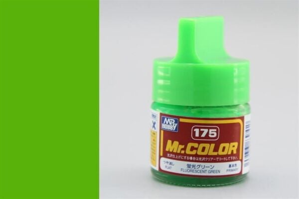 Mr.Hobby C-175 10 ml. Fluorescent Green, Mr.Color Serisi Model Boyası