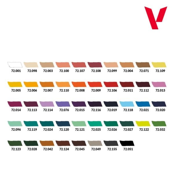Vallejo 72183 48x18 ml. BSL Sistem (base, shadow & light tones) Renkleri ve Saklama Kutusu, Game Color Serisi Model Boyası