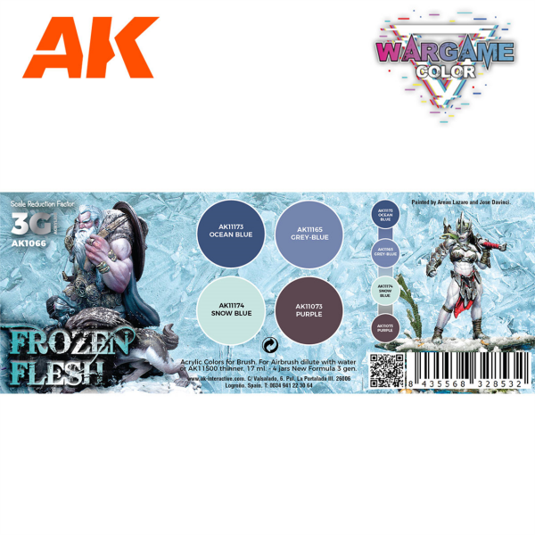 AK 1066 4x17 ml. Donmuş Et, 3Gen Akrilik Wargame Boya Seti