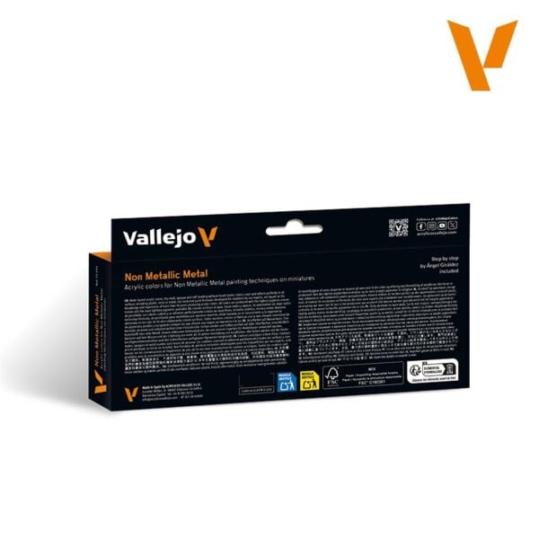 Vallejo 72193 8X18 ml. Non Metallic Metal, Game Color Serisi Model Boyası Seti