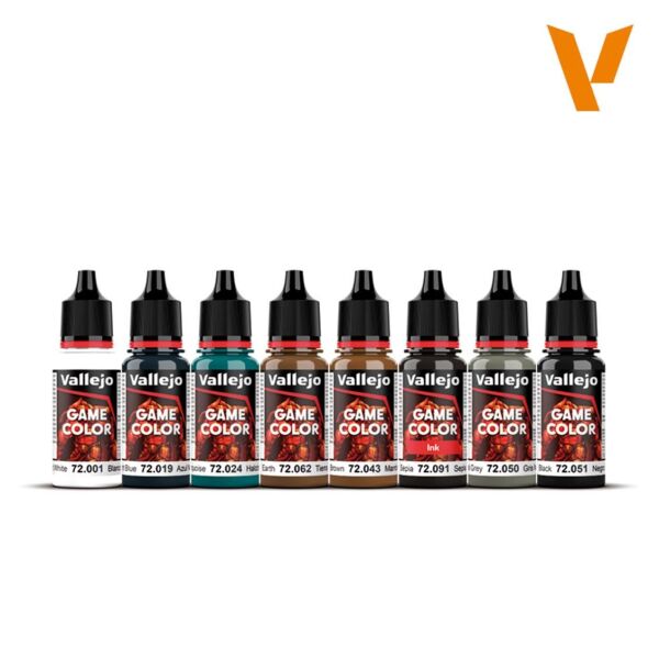 Vallejo 72193 8X18 ml. Non Metallic Metal, Game Color Serisi Model Boyası Seti