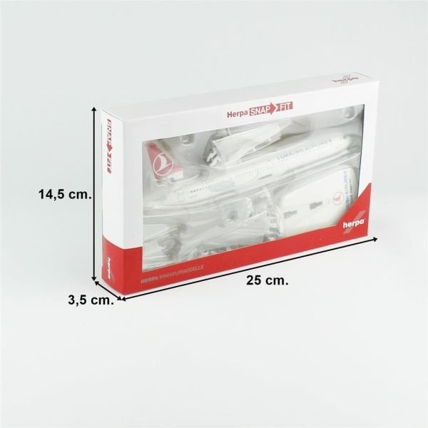 Herpa 612210 1/200 Ölçek, THY Airbus A321 neo, Sergilemeye Hazır Model Araç