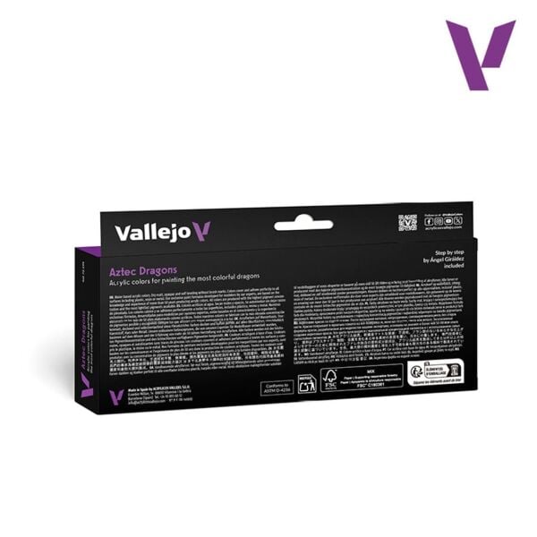 Vallejo 72195 8X18 ml. Aztek Dragons, Game Color Serisi Model Boyası Seti